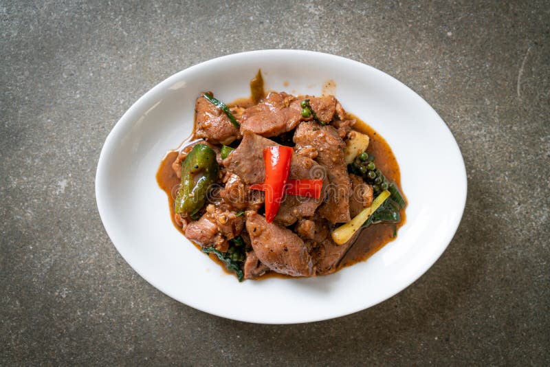 StirFried Black Pepper with Duck Stock Image Image of curry, healthy