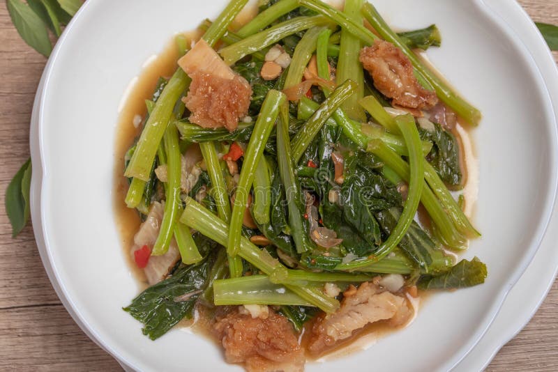 Stir Fried Cantonese with Oyster Sauce Chinese Food Stock Image - Image