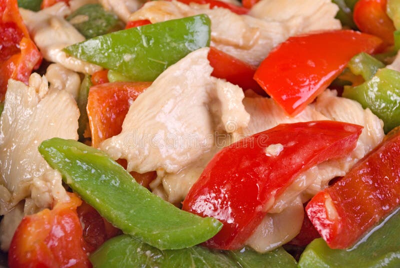 Stir Fried Chicken and Bell Pepper Stock Photo Image of cuisine, delicious 17148572