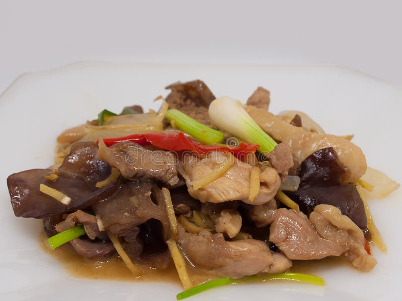 Stir fried Chicken with Ginger