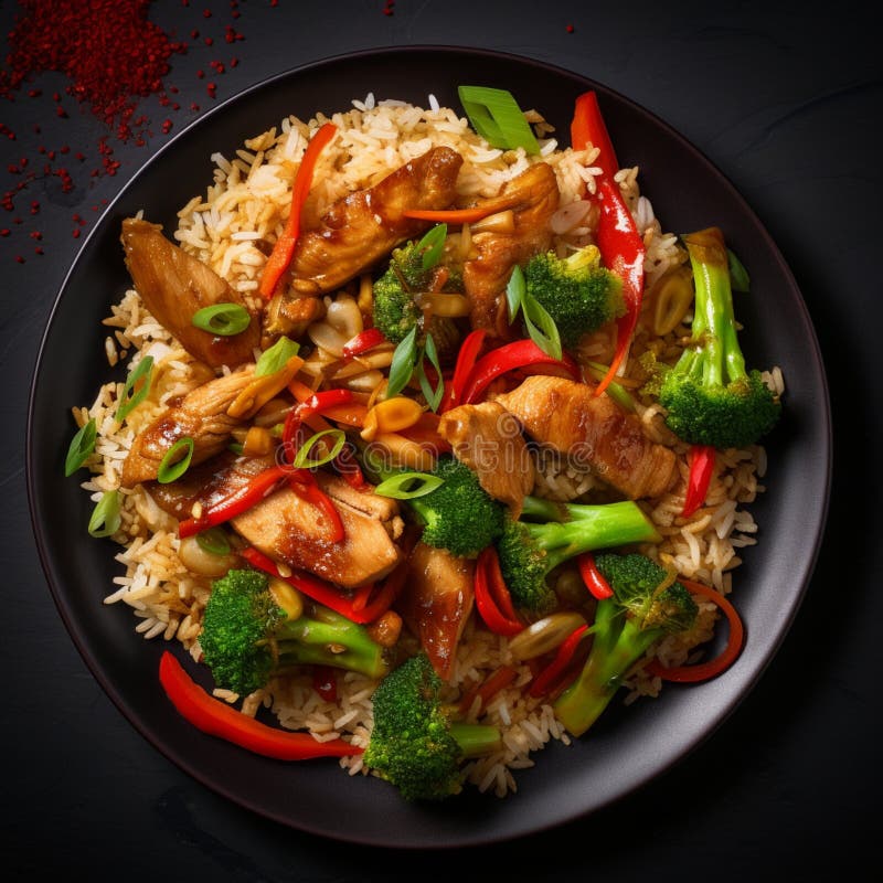 Stir Fried Chicken with Vegetables Stock Photo - Image of vegetable