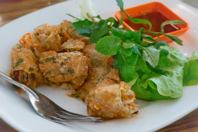 Stir Fried Chinese Roll with Sweet Sauce Stock Image Image of sauce