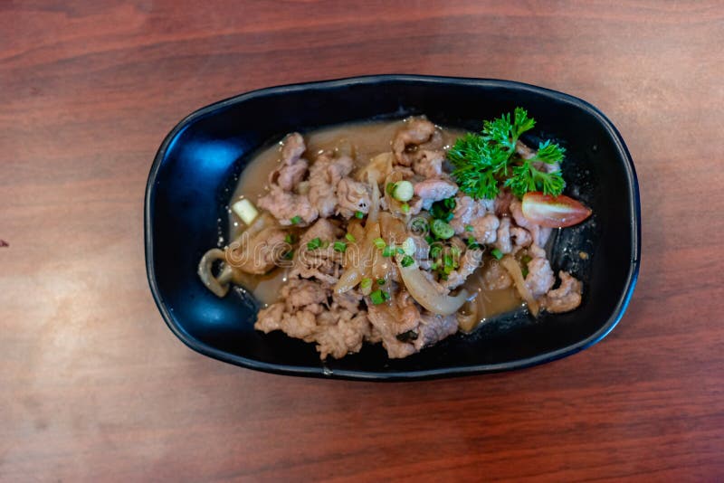 Stir Fried Miso Beef, Japan Food Stock Image - Image of asia, asian