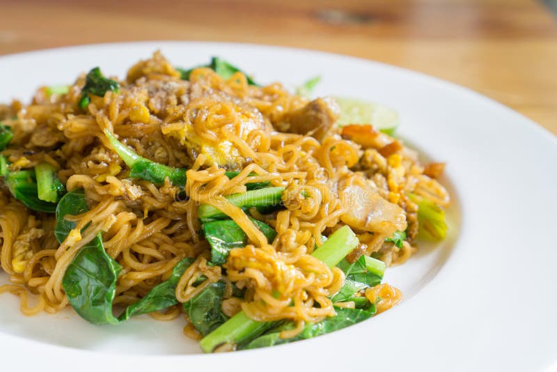 Stir Fried Noodle with Minced Pork Stock Photo Image of cuisine, food