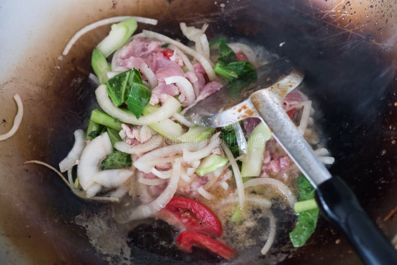 Stir fried pork and vegetable stock photography Stir fried pork and vegetable stock photography