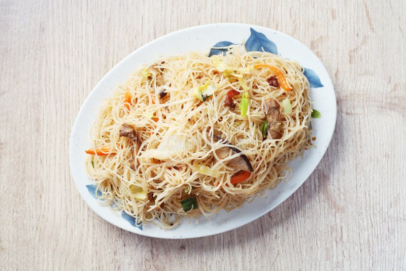 Stir fried rice noodles stock image. Image of noodle - 108764015