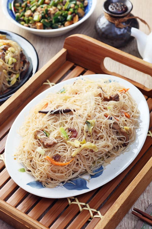 Stir fried rice noodles stock photo. Image of taiwan - 108764172