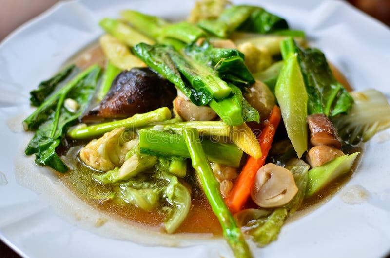 Stir fried variety of vegetables