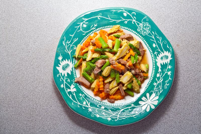 Stir-fried vegetables stock image. Image of healthful - 20135111