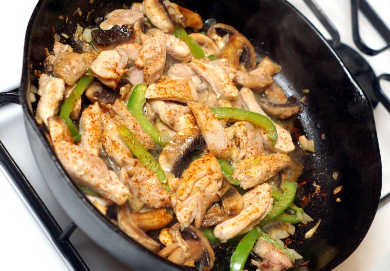 Stirfry Chicken with Mushroom Stock Photo Image of stir, chopped