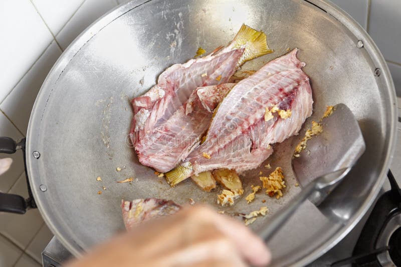 Stir fry fish stock image. Image of fish, kitchen, food - 53520091