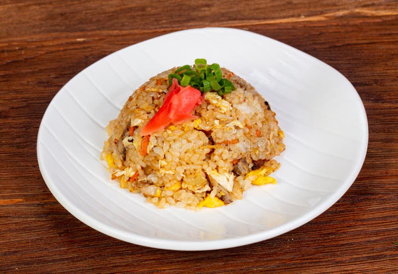Stir fry rice with chicken stock photo. Image of asia - 127480892