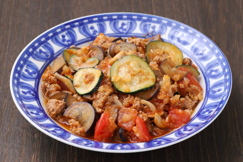 Stir Fry of Vegetable with Minced Meat Stock Photo Image of asian