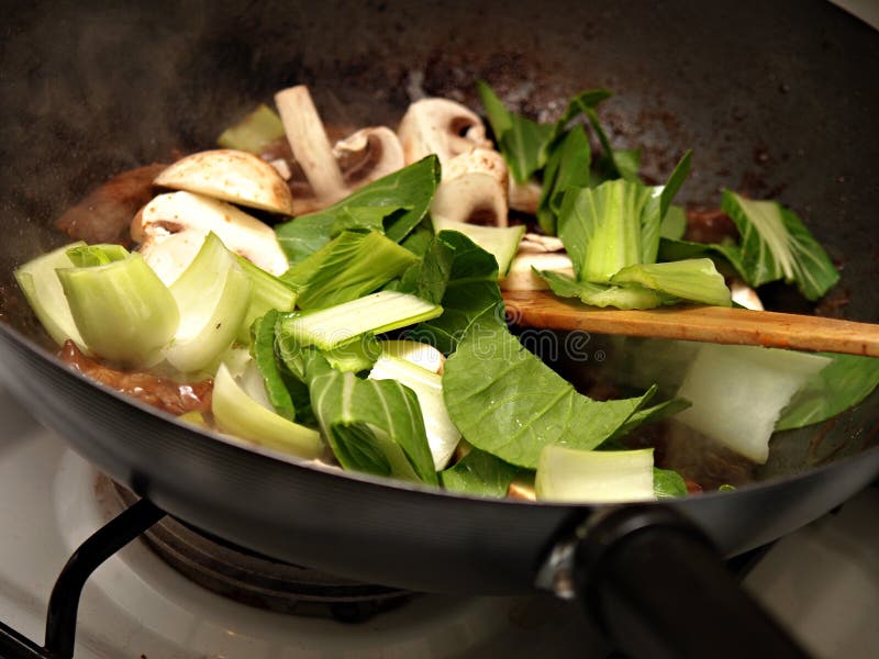 Stirfry wok στοκ φωτογραφίες