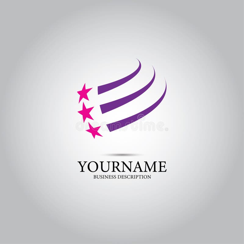 Stjärnalinje designlogo royaltyfri illustrationer Stjärnalinje designlogo royaltyfri illustrationer