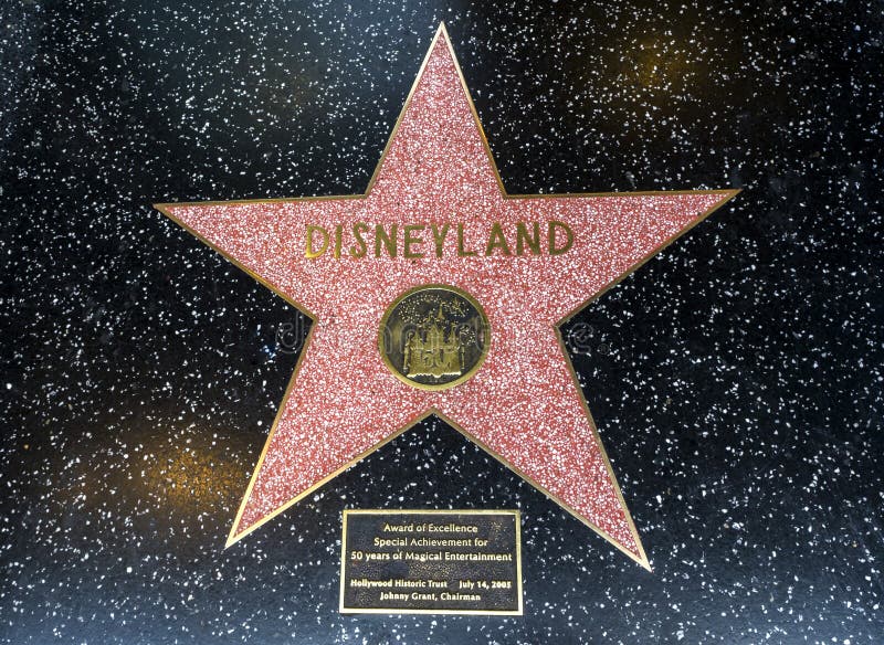 Disneyland`s Star, Hollywood Walk of Fame - August 11th, 2017 - Hollywood Boulevard, Los Angeles, California, CA, USA. Disneyland`s Star, Hollywood Walk of Fame - August 11th, 2017 - Hollywood Boulevard, Los Angeles, California, CA, USA