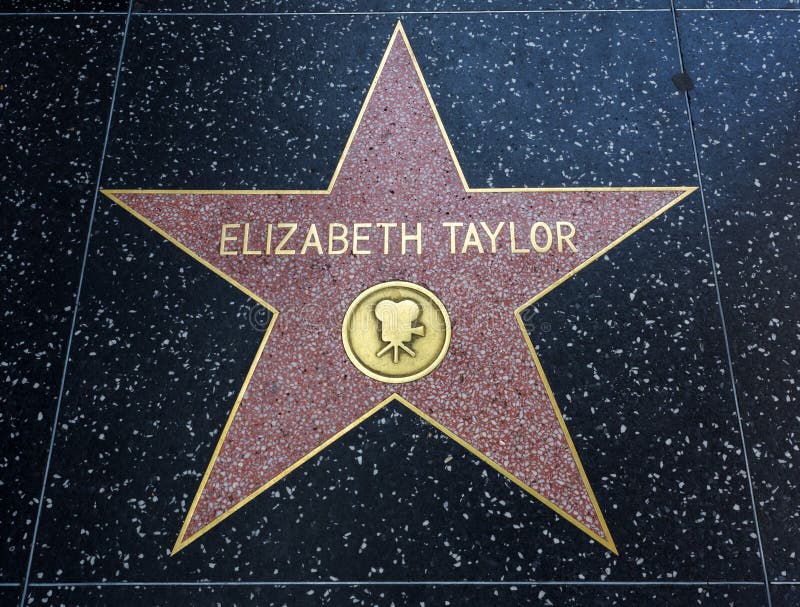 Elizabeth Taylor`s Star, Hollywood Walk of Fame - August 11th, 2017 - Hollywood Boulevard, Los Angeles, California, CA, USA. Elizabeth Taylor`s Star, Hollywood Walk of Fame - August 11th, 2017 - Hollywood Boulevard, Los Angeles, California, CA, USA