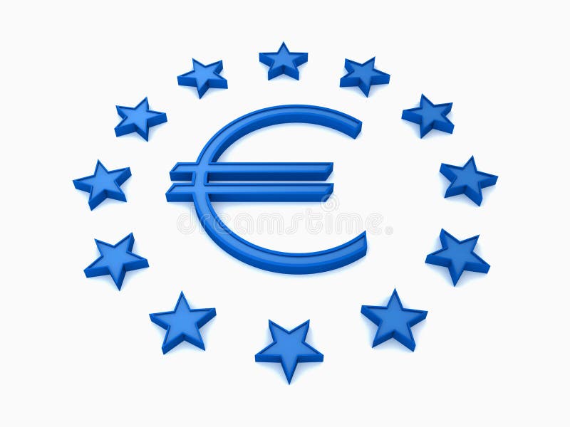 stjärnor för tecken för blå eueuro vita runda royaltyfri illustrationer stjärnor för tecken för blå eueuro vita runda royaltyfri illustrationer