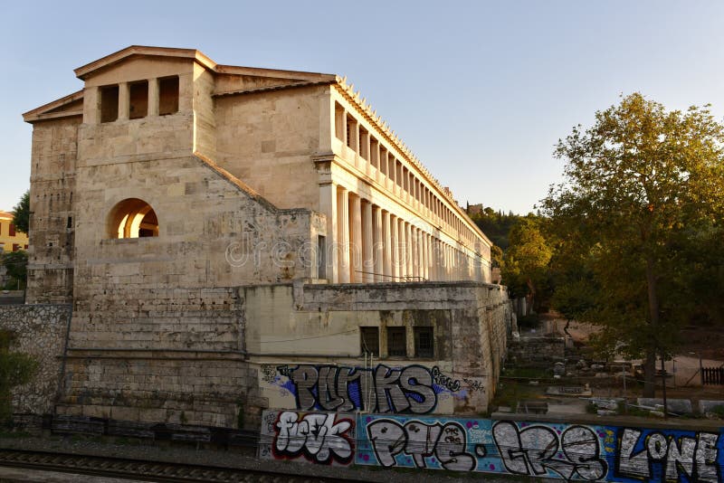 Stoa d'Attalos image stock Stoa d'Attalos image stock