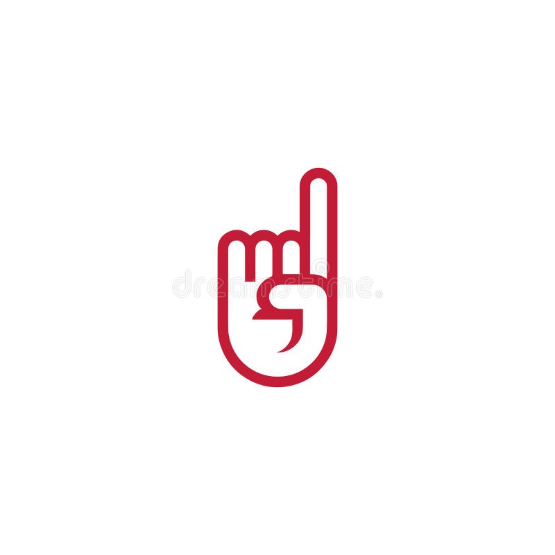 Index finger logo show direction ask symbol royalty free illustration
