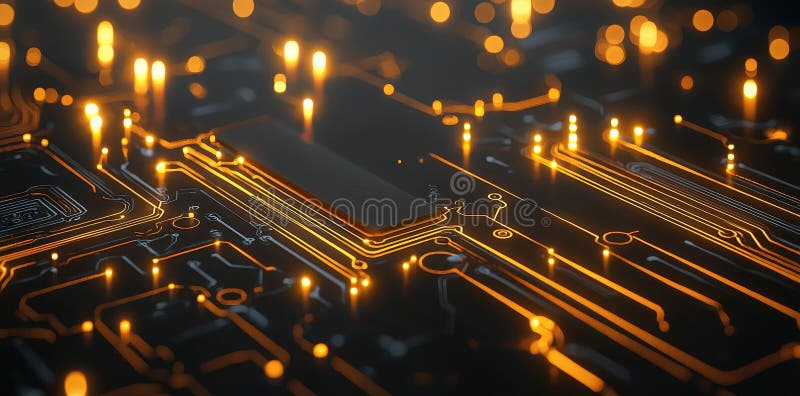 & x28;Stock& x29; Abstract computer circuit board wallpaper background vector illustration