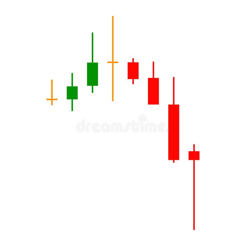 Stock Chart Candlestick Icon Stock Illustration - Illustration of ...