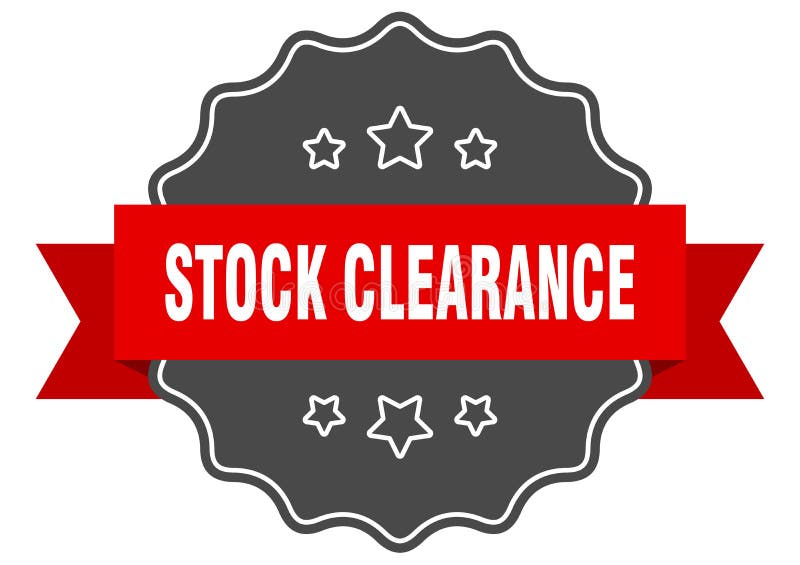 Stock Clearance Ribbon. Stock Clearance Isolated Paper Sign. Banner Stock Vector Illustration