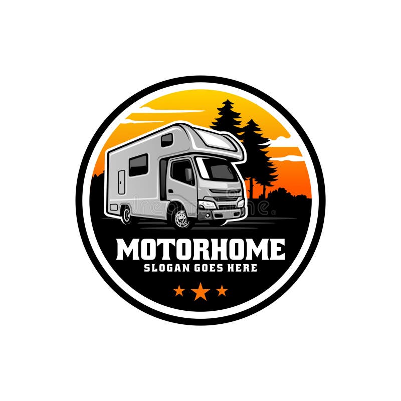 RV - Motor Home - Camper Van - Caravan Logo Vector Stock Vector ...