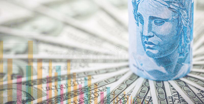 Brazilian Real Brl Us Dollar Usd Stock Photo 1928604515