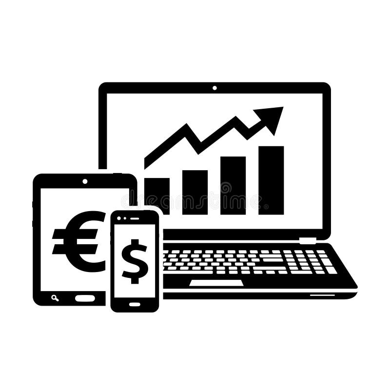 Stock Exchange Icons. Exchange Trades Stock Vector Illustration of