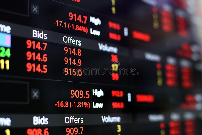 Trading electronics Screen for Trader royalty free stock photos