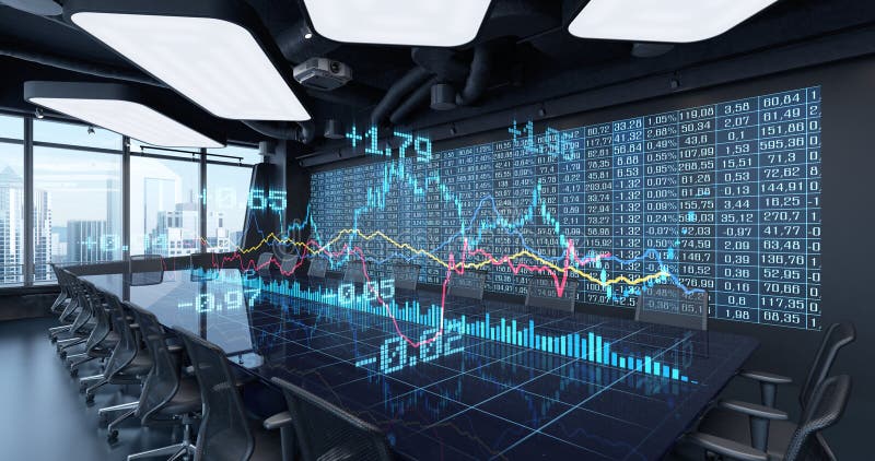 Stock Exchange trading Gambling concept. Charts Diagrams of Financial Statistics