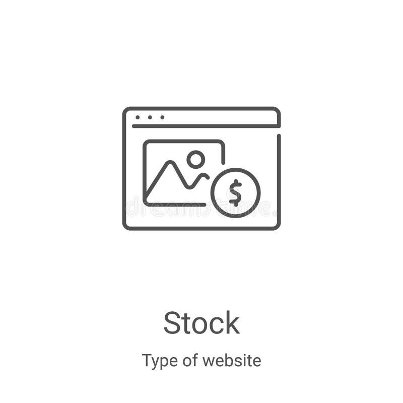 Stock Icon Vector from Type of site Collection. Thin Line Stock