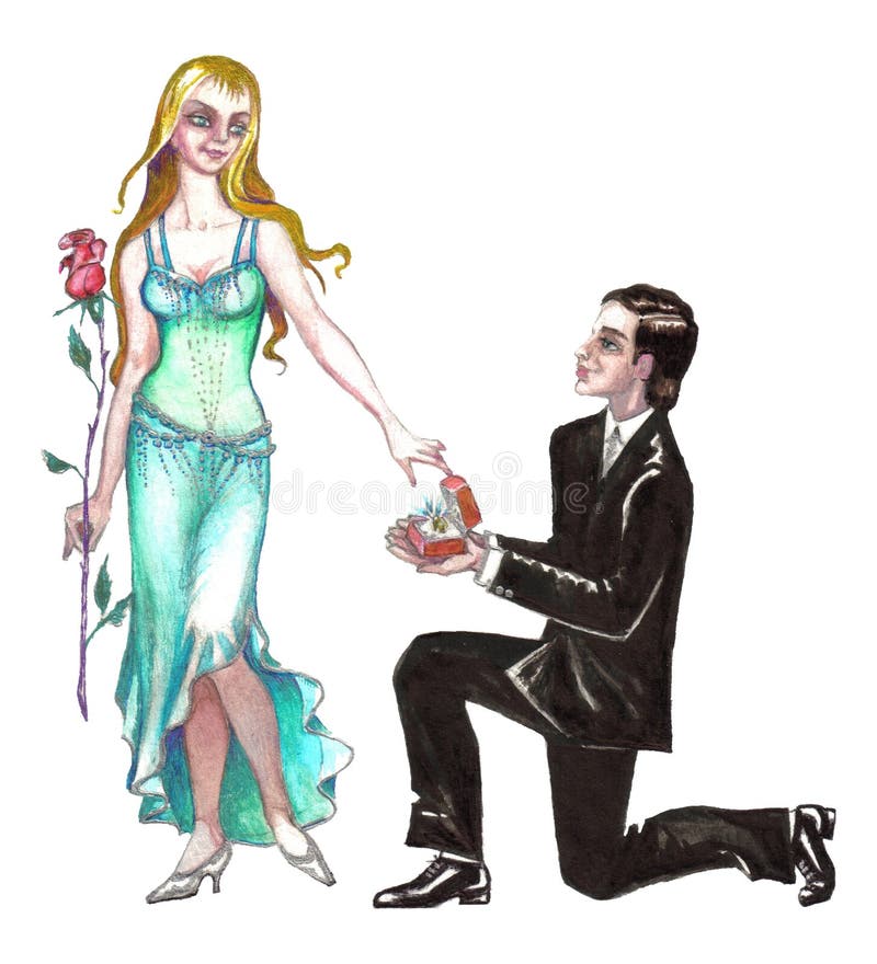 Stock illustration of Marriage Proposal