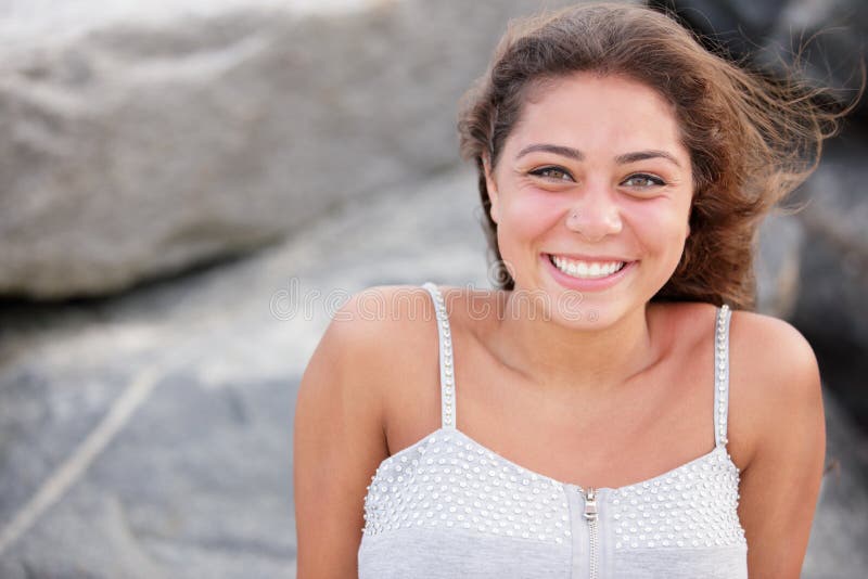 Stock image of a big smile