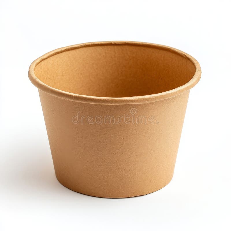 An Stock image featuring a biodegradable paper bowl against a clear background stock photography