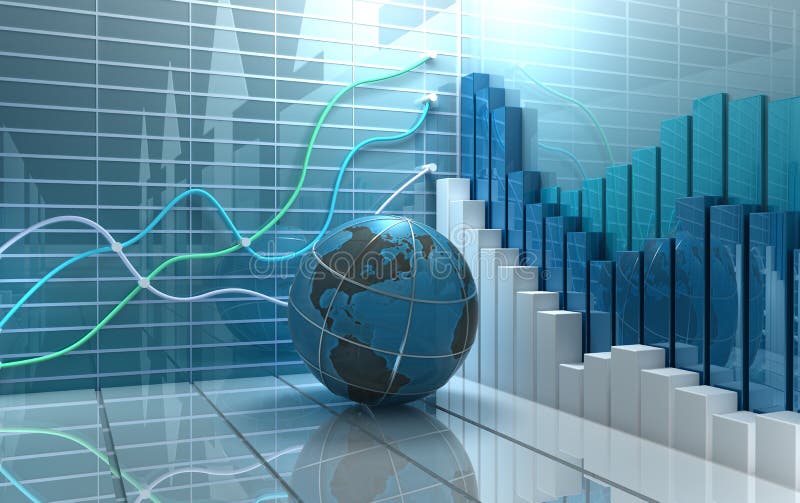 Stock market abstract background royalty free illustration