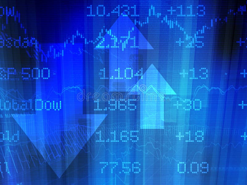 Stock Market Abstract in Blue vector illustration