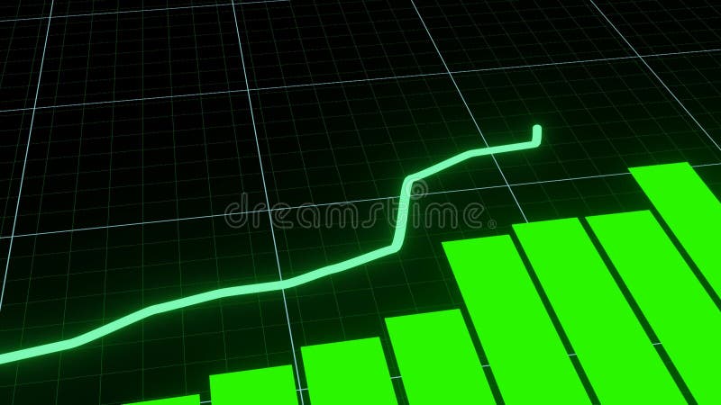 Stock market animated graphic. Stock price chart.