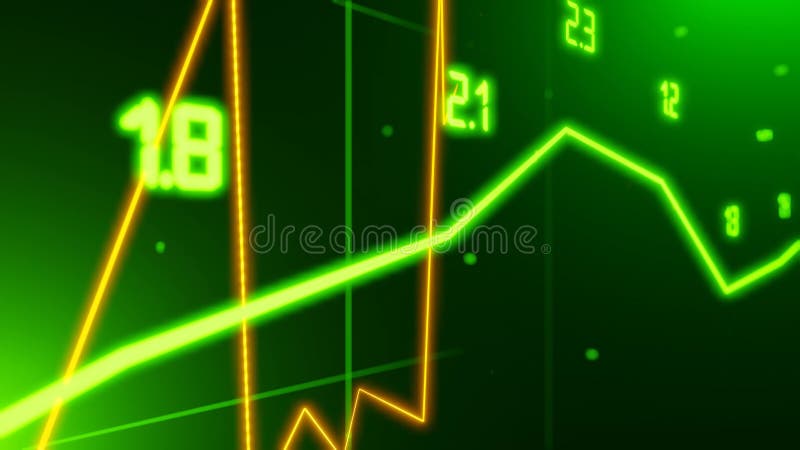 Stock market animated graphic. Stock price chart.