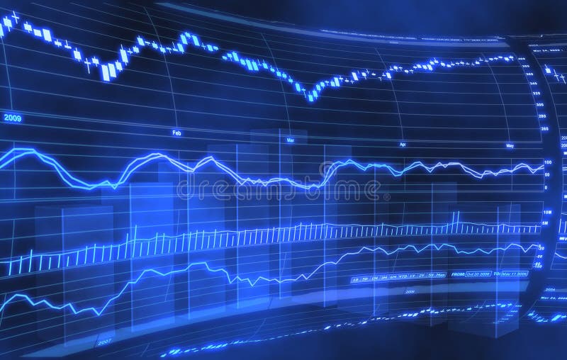 Stock market chart royalty free illustration