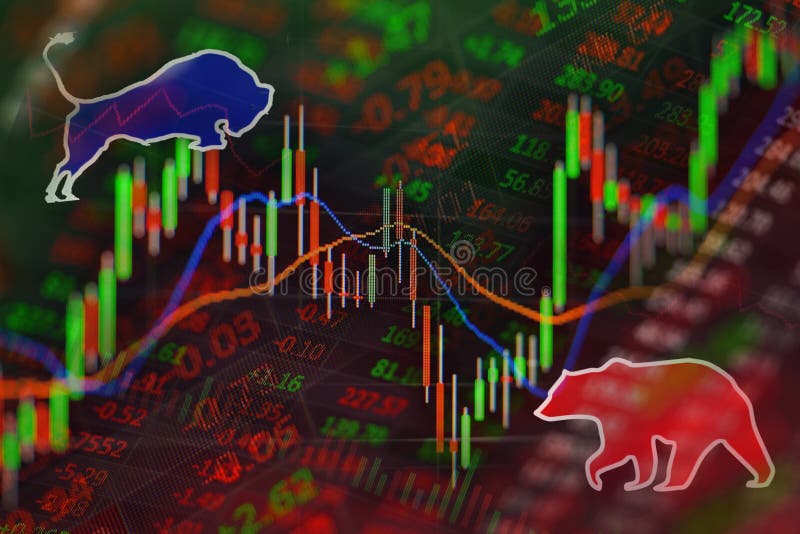 Stock market chart, data , news stock photography