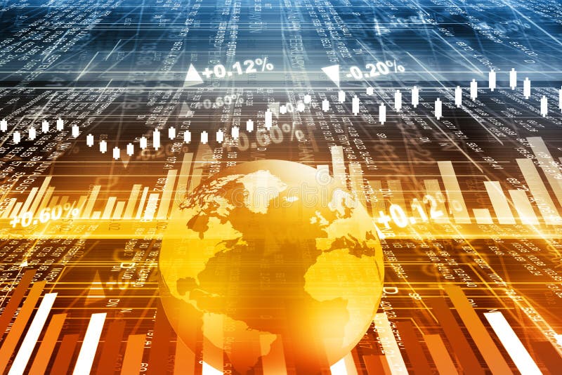 Stock market chart vector illustration