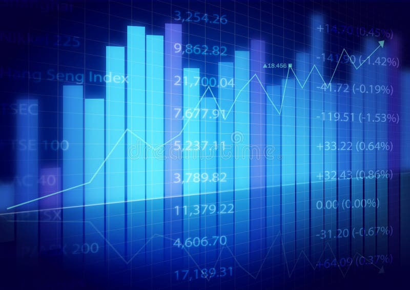 Stock market charts stock illustration