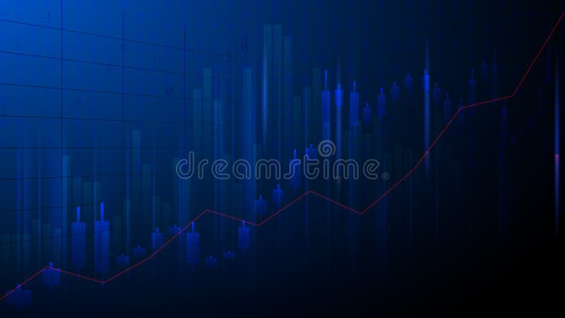 Stock Market or Forex Trading Candlestick Graph in Graphic Design ...