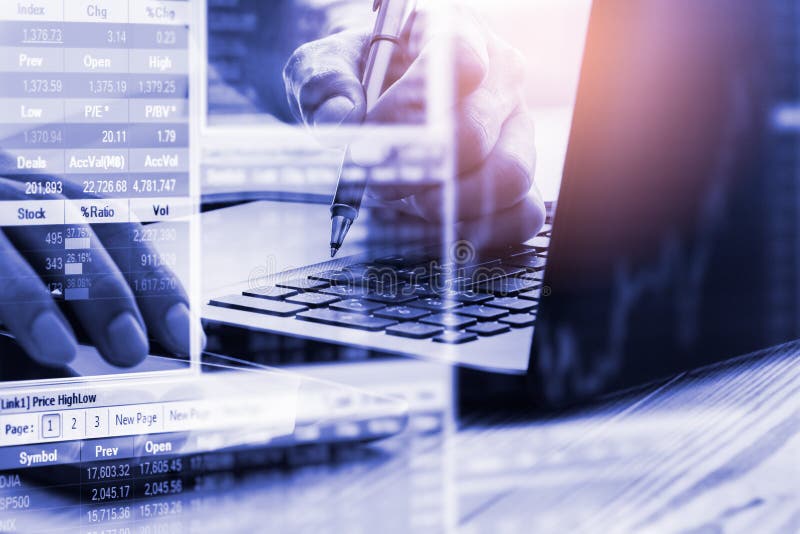 Stock market or forex trading graph and candlestick chart suitable for financial investment concept. Economy trends background for