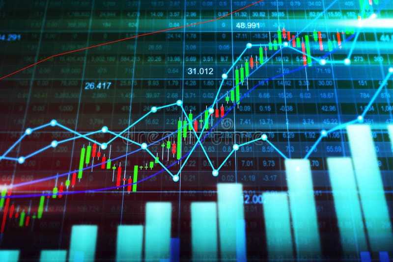 Stock Market or Forex Trading Graph in Graphic Concept Stock Image - Image of economic, commercial: 110299771