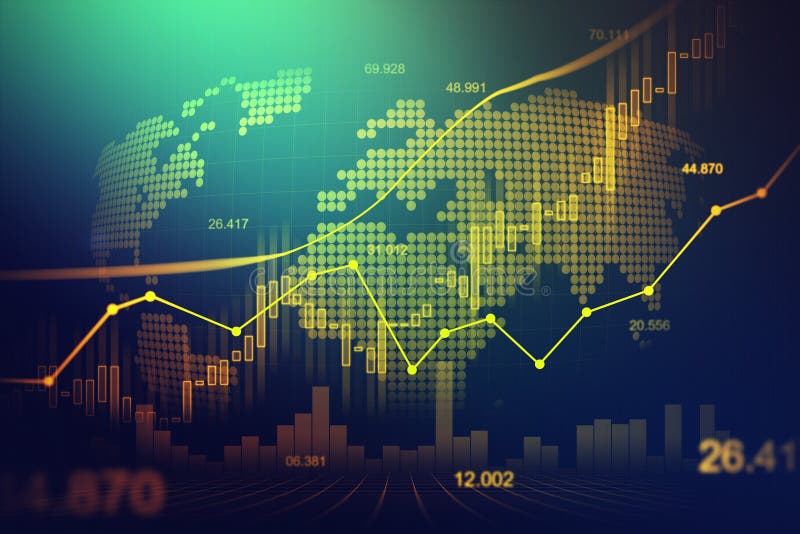 Stock Market Or Forex Trading Graph In Graphic Concept Picture. Image ...