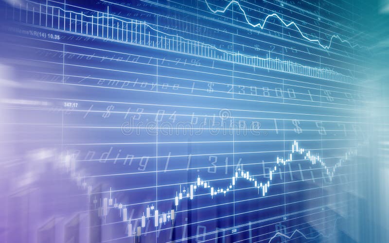 Stock market graph royalty free illustration