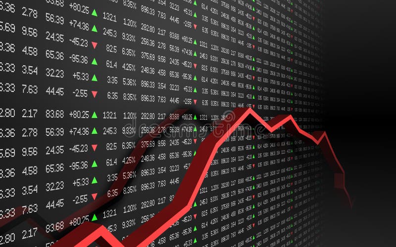 Stock market graph royalty free illustration